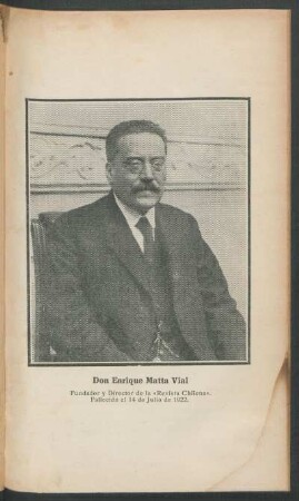 Retrato de Don Enrique Matta Vial