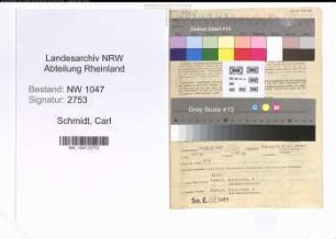Entnazifizierung Carl Schmidt , geb. 30.03.1890 (Bankbeamter)