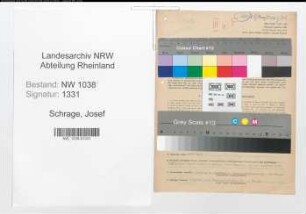 Entnazifizierung Josef Schrage , geb. 25.07.1908 (Kaufmann)