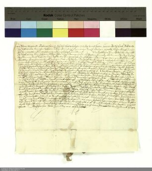 Revers Adam Wiegands bezüglich der Belehnung mit einem Haus mit Garten in Fulda durch Balthasar [von Dernbach], Abt von Fulda