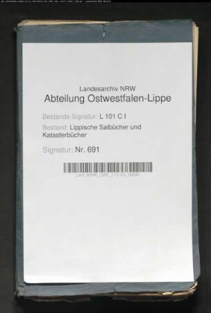 Belege zum Hypothekenbuch (Salbuch) der Stadt Blomberg Nr. 1201-1300