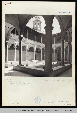 Santa Maria degli Angeli, Santa Maria degli Angioli, Santa Maria degli Angeli dal Tiratoio, Chiostro della Sagrestia, Chiostro degli Angeli, Dritter Kreuzgang, FlorenzFlorenz