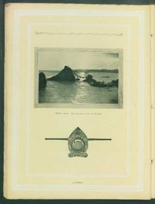 [Una roca frente a la costa de hielo.]