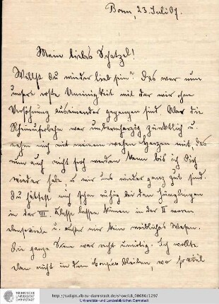 Brief vom 23.07.1907