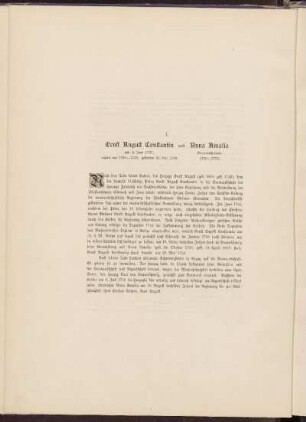 I. Ernst August Constantin und Anna Amalia
