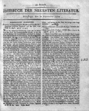 Leipzig, in Commission der Weidmannischen Buchh.: Leipziger gelehrtes Tagebuch auf das Jahr 1799. VIII. u. 158 S. gr. 8.