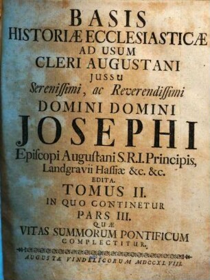 Antonii Sandini Basis historiae ecclesiasticae : ad usum cleri Augustani, 2