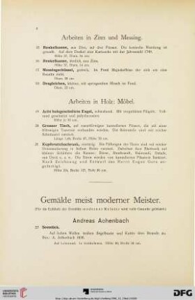 Gemälde meist moderner Meister (Nr. 22 - 68)