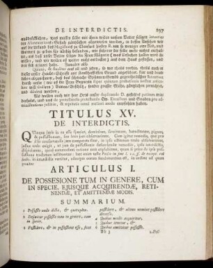Titulus XV. De Interdictis