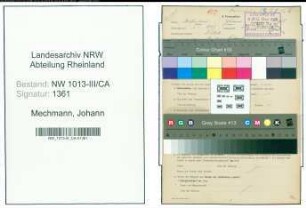 Entnazifizierung Johann Mechmann , geb. 01.01.1897 (Former)