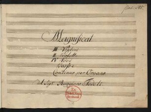 Magnificat; V (4), strings, bc; c-Moll