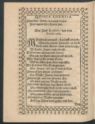 Das Finft Capittel/ von dem Turbit Iovis.