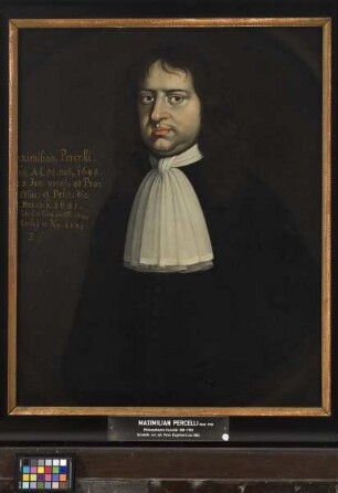 Bildnis des Maximilian Percelli, 1677-1703 Professor der philosophischen Fakultät Marburg (1648-1703)