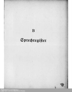B Sprechregister
