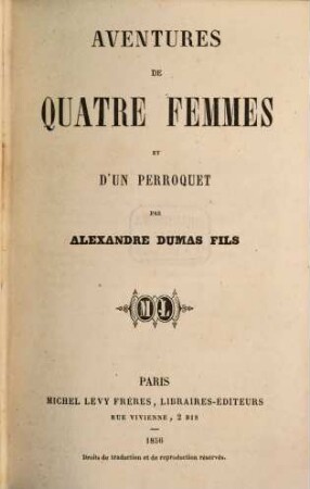 Aventures de quatre femmes et d'un perroquet