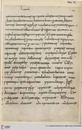Tafel XI: Vat. Pal. lat. 220 fol. 31r