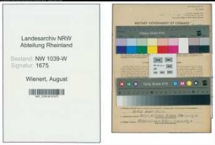 Entnazifizierung August Wienert , geb. 17.07.1898 ()