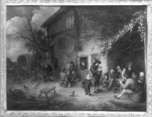 Der Dudelsackspieler vor dem Bauernhaus
