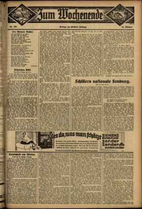 Dritte Ausgabe vom Sonntag, den 15. Oktober 1933.