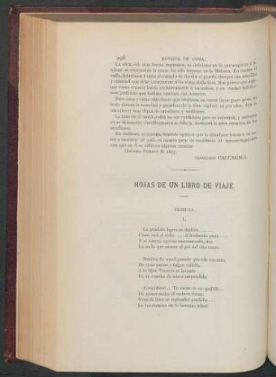 Hojas de un libro de viaje. : Venecia.