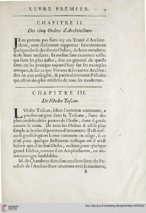 Chapitre III: De l'ordre toscan