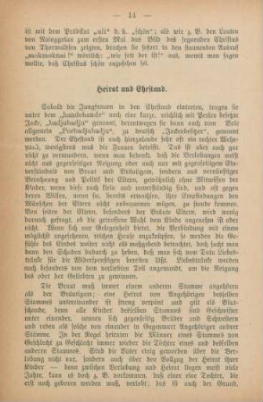 Heirat und Ehestand