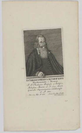 Bildnis des Christophorvs Althofervs