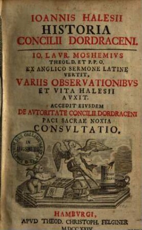 Ioannis Halesii Historia Concilii Dordraceni