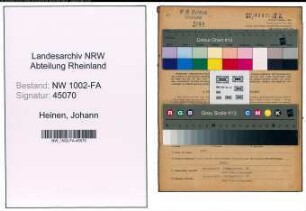 Entnazifizierung Johann Heinen, geb. 04.01.1898 (Kaufmann)