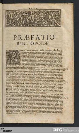 Praefatio Bibliopolae