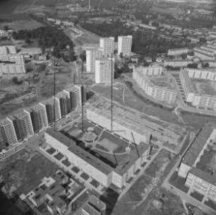 Neubaugebiet in Dresden-Prohlis : Blickrichtung Westen
