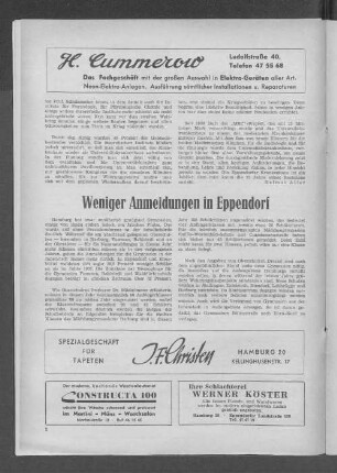 Weniger Anmeldungen in Eppendorf