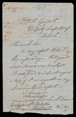 [Collection of Hermann Gundert’s correspondence, personal notes, excerpts from the Malayāḷam literature, notes on Malayāḷam grammar etc.]