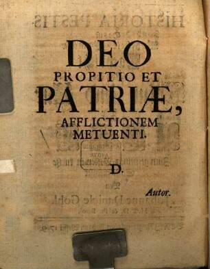 Historia Pestis : Das ist Wahrheit-Gemässe Nachricht Von der Natur und Cur der Pest