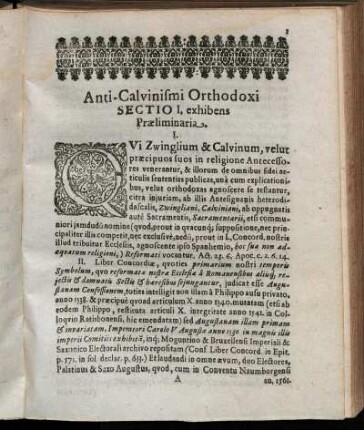 Sectio I. exhibens Præliminaria.