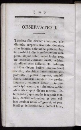 Observatio I. - Observatio III.