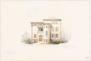 Villa Dr. Vattke, Berlin-Lichterfelde Herbarium: Ansicht der Hof- und Gartenseite