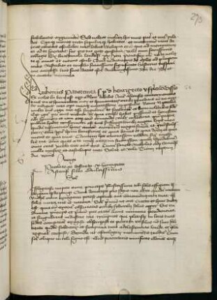 273r, Humanistenbriefe: an Henrigettus Astensis