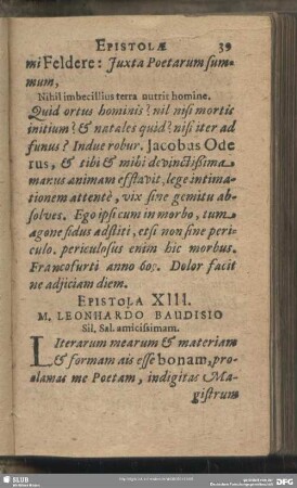 Epistola XIII.