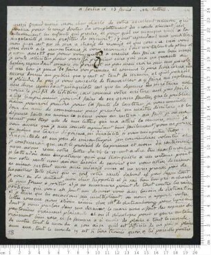 Brief von Marie-Anne Chamisso  an Charles de Chamisso