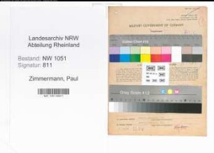 Entnazifizierung Paul Zimmermann , geb. 05.05.1900 (Tankwart)