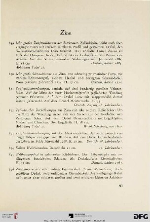 Zinn (Nr. 849-877)