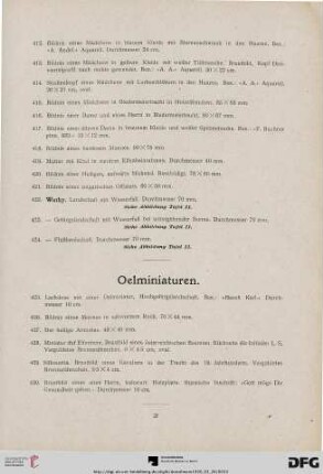 Oelminiaturen (Nr. 425-430)
