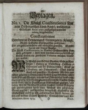 Beylagen No. 1 - 16