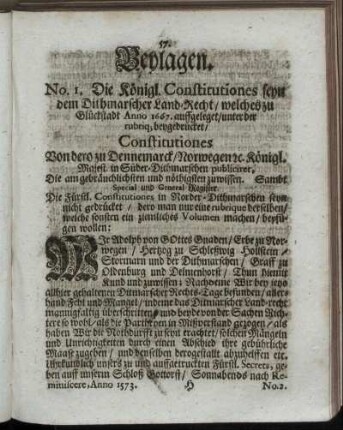 Beylagen No. 1 - 16