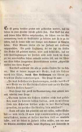Ein Wort zu seiner Zeit an das Volk und seine Stände über die Lehrerbildung und die Volksschulen : wie sie jetzt sind und wie sie den gerechten Anforderungen der Zeit gemäß in Zukunft werden müssen