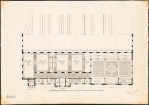 Bahnhof, Luzern Projekt B: Grundriss des Empfangsgebäudes