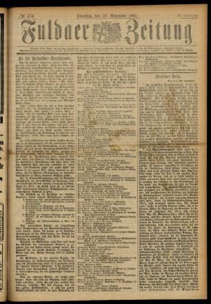 Ausgabe vom Dienstag, den 29. November 1892.