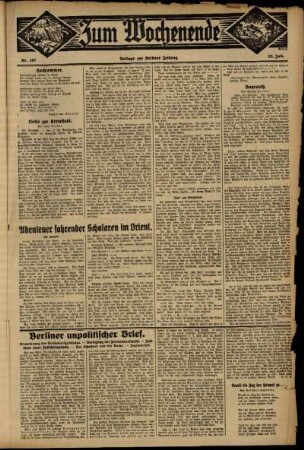 Zweite Ausgabe vom Sonntag, den 23. Juli 1933.