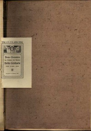 Zweite Ausgabe vom Donnerstag, den 15. September 1910.